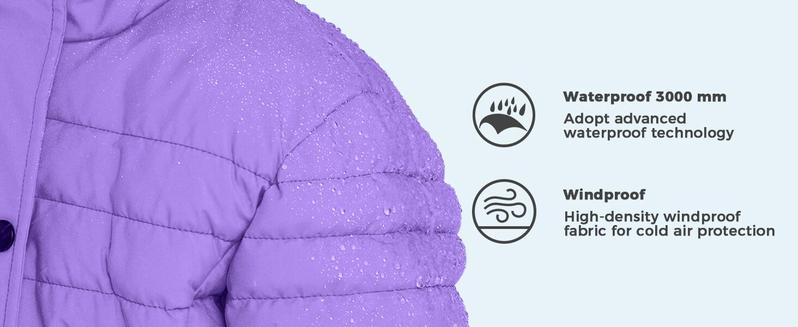 Kids' Long Winter Coat Parka Water Resistant Warm Puffer Jacket