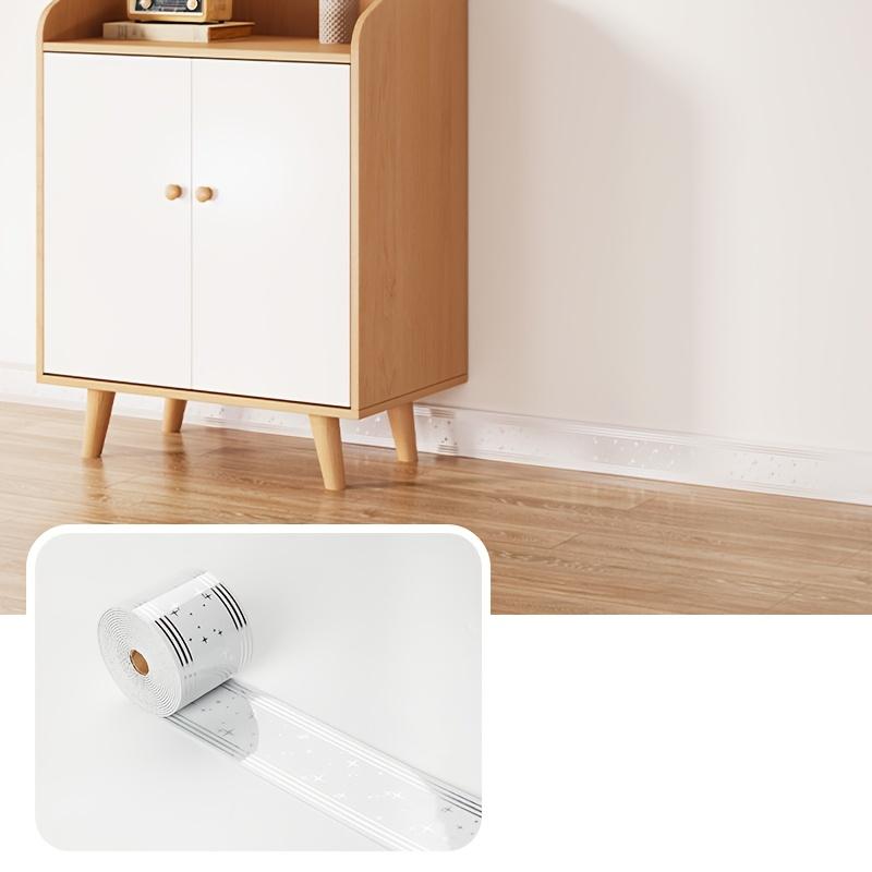 Self-Adhesive Baseboard Wall Border Strip, Thick Waterproof Decorative Trim for Windowsill & Door Frame, 500cm X 10cm