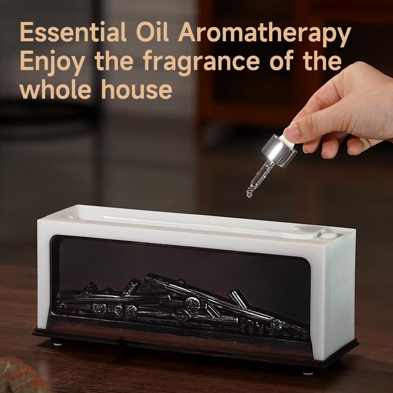 Essential Oil Diffuser Lamp, Colorful Flame Design, Quiet Operation, Ideal for Home & Office Use, Enhance Aromatherapy Experience