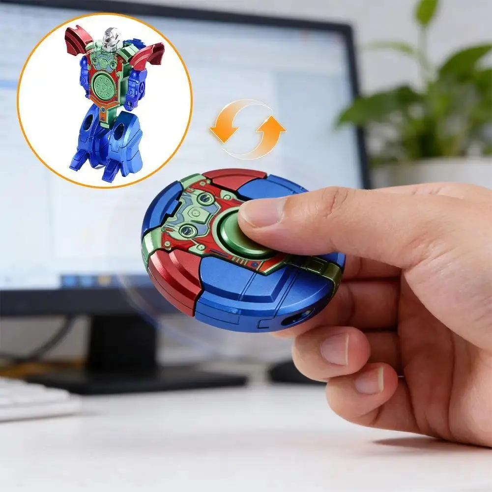 Unisex Robot-Theme Fidget Spinner Fidget Toy, Creative Mini Handheld Stress Relief Toy with Safe Materials for Sensory Educational Gifting, Fidget Toys