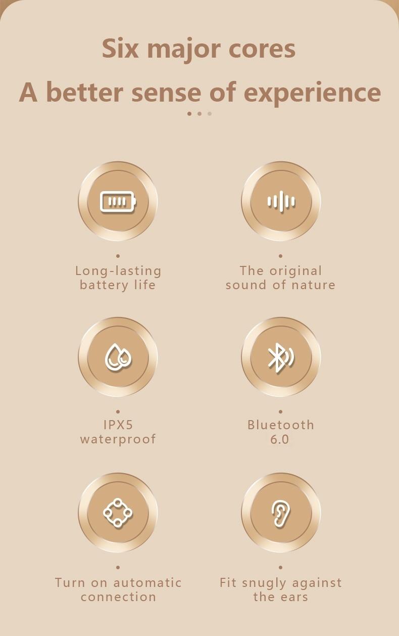 HYUNDAI YX49 Fashionable Open-Wear Stereo Earphones with Handbag-Style Light Luxury Design, Comfortable Fit, 2025 New Bluetooth 6.0 for Faster, More Stable Connection & Lower Power Use, HiFi Sound, Sport & Travel Ready, Perfect Gift for Girlfriend