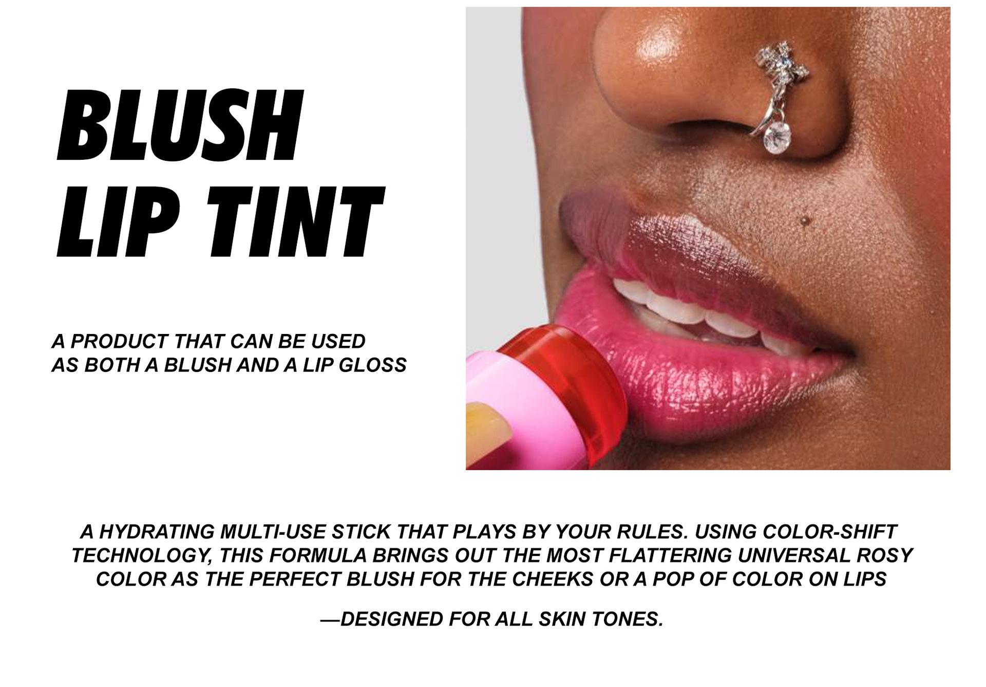 Temperature Changing Jelly Blush Stick, Multi-use Matte Cream Blush for Blush, Highlight & Contour