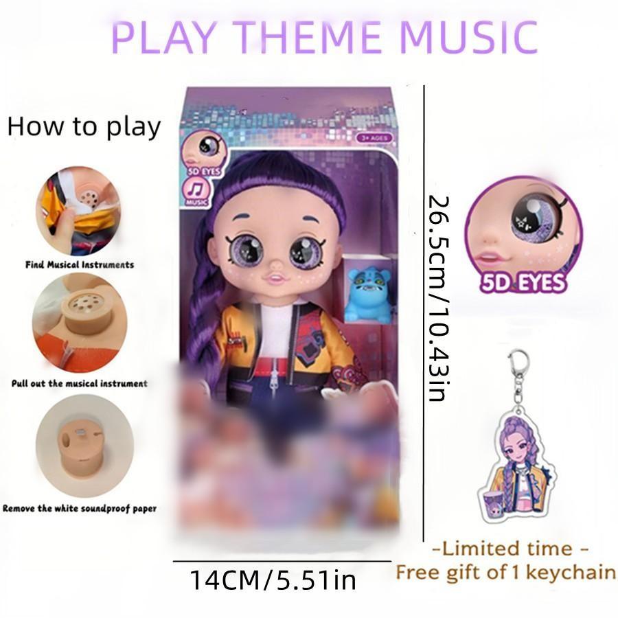 K-Pop Anime Action Figures, K-Pop Monster Group 5D Eyes 10 Inch 5 Joint Moveable  Fan Collection Toy, Articulating Figureskpop stuff for girls，gifts for girls