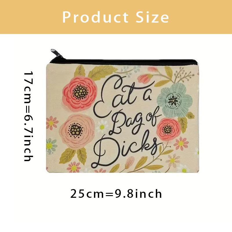 Storage Bag with Floral Pattern, Lightweight Multi-functional Fashion Makeup Bag, Casual Travel Makeup Portable,Cosmetic Organizer Storage Bag.