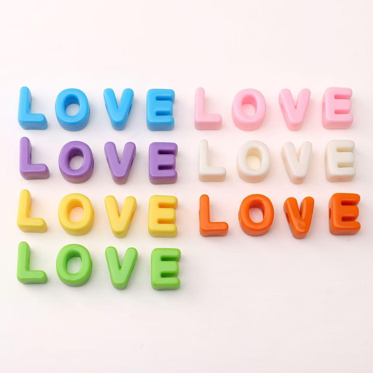 100Pcs Acrylic Macaron Color Beads, Matte Large Hole Alphabet Beads for DIY Phone Chains and Bag Charms, Creative Gift Accessories, DIY Craft Embellishments