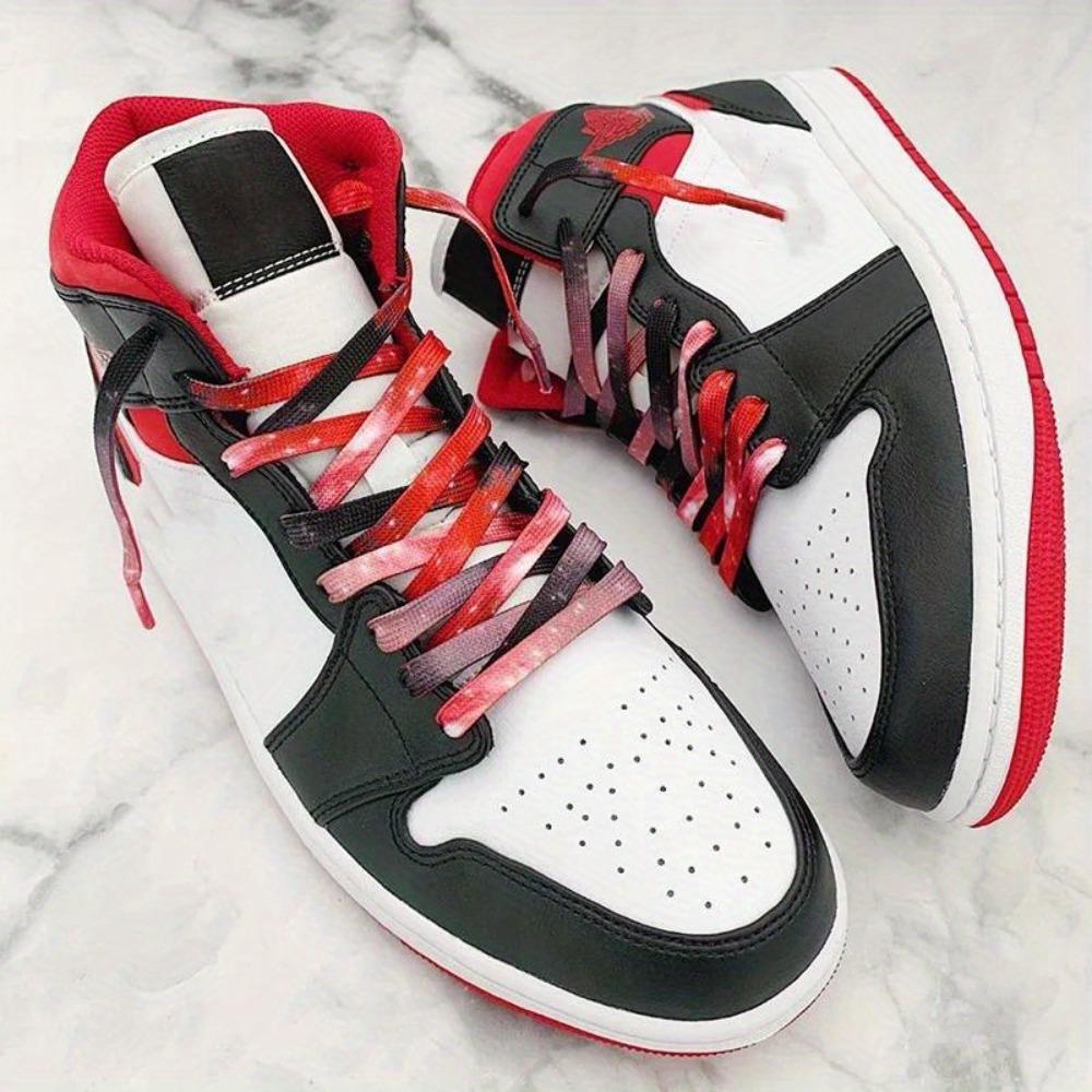 1 Pair of Shoelaces: Galaxy Starry Sky Flat Shoelaces with Unique Tie-Dye Print for Sneakers; Unisex Starry Sky and Galaxy-Themed Sneakers—A Must-Have Accessory for Effortlessly Stylish Footwear