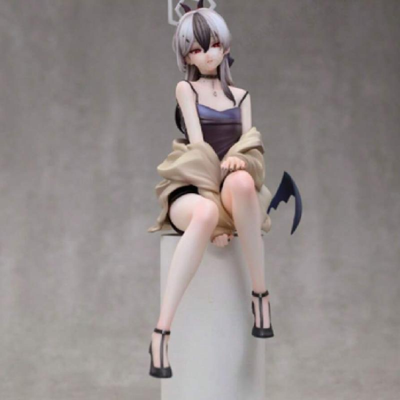 Anime Character Collectible - Adult Theme PVC Statue, Japanese Sitting Pose Figurine for Gamers, Durable Decorative Piece for Collectors, Perfect Gift for Ages 18+