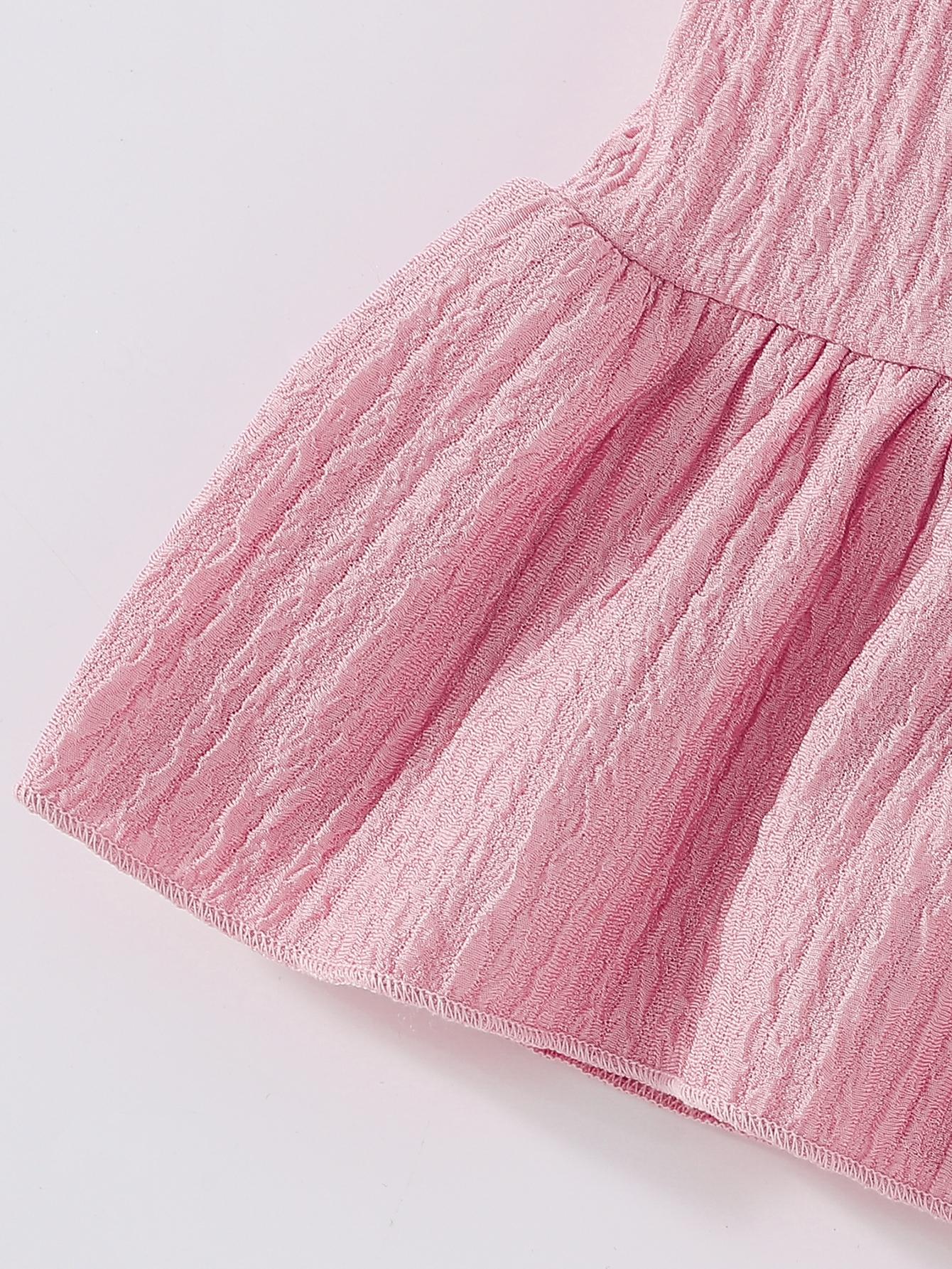 Summer set for little girls, 3-piece single set, girls' flutter sleeve ruffle top + skirt/shorts three-piece set, textured and breathable fabric, skin-friendly and non-sweaty, round neck design fits the neck, skirt hem/pants hem slightly flared cut