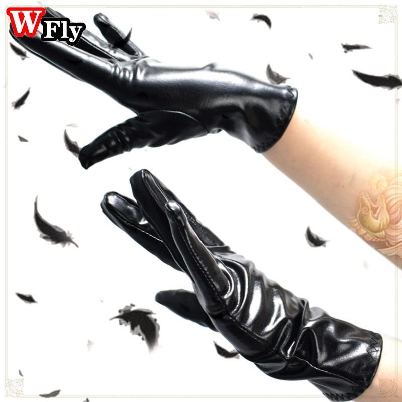 Gothic Sexy Patent Leather Gloves Short Party Queen Cosplay Performance Lolita Spice Girl Steampunk Cool Unisex Gothic Sexy Patent Leather Gloves Short Party Queen Cosplay Performance Lolita Spice Girl Steampunk Cool Unisex