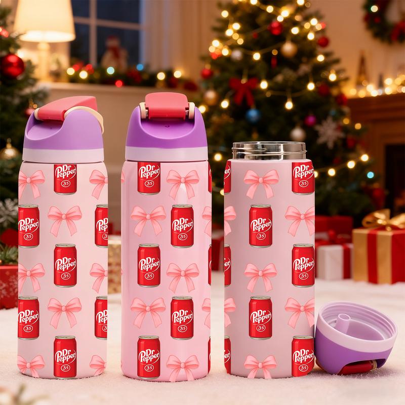 19/24/32oz Double-Wall Vacuum Cup, Insulated Leak-Proof Skinny Thermal Mug Tumbler Drinkware for Hot & Cold Drinks, Keeps Drinks Hot for 12h & Cold for 24h, Stainless Steel Heart Design, Perfect Holiday, Valentine's Day & Birthday Gift for Women & Men