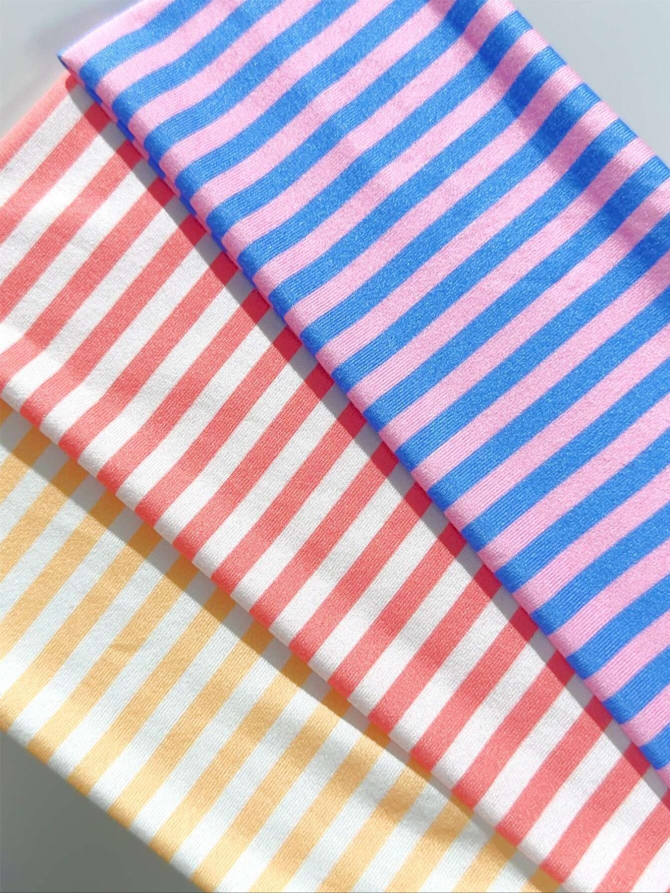 Women's Elegant Sweet Striped Printed Elastic Sports Headbands, Suitable for Daily Use, Yoga, Running, Sweat-Absorbing Hair Accessories, Workout Headband