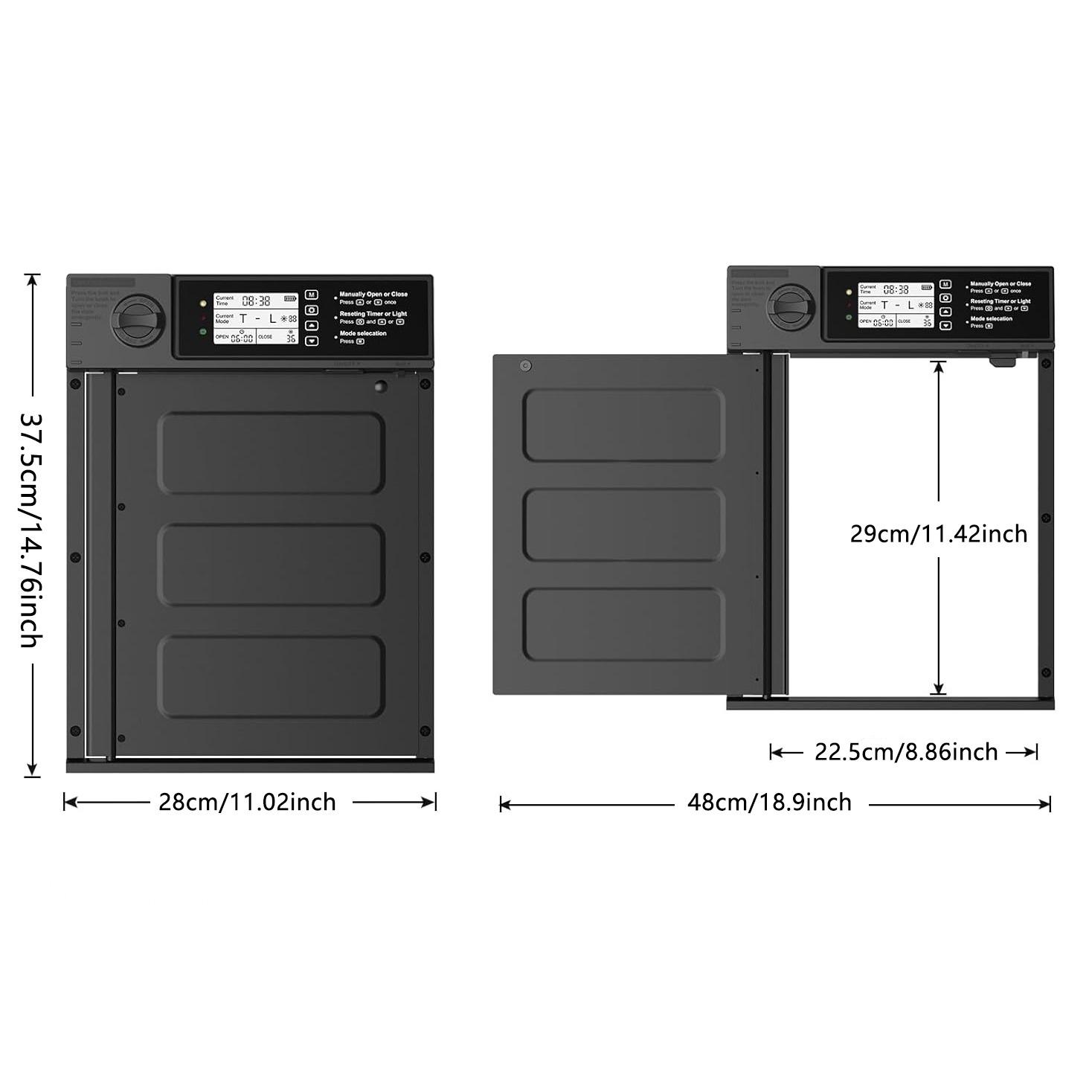 Solar-Powered Automatic Chicken Coop Door, Timer & Light Sensor Pivot Gate, Anti-Collision Auto Chicken Door, Efficient Farm Access Solution