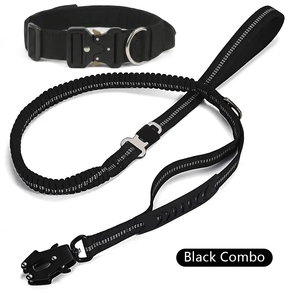 Pet Collar and Leash Set, Explosion-Proof and Wear-Resistant, Adjustable, Comfortable and Breathable, Reflective Design, for Medium to Large Dogs