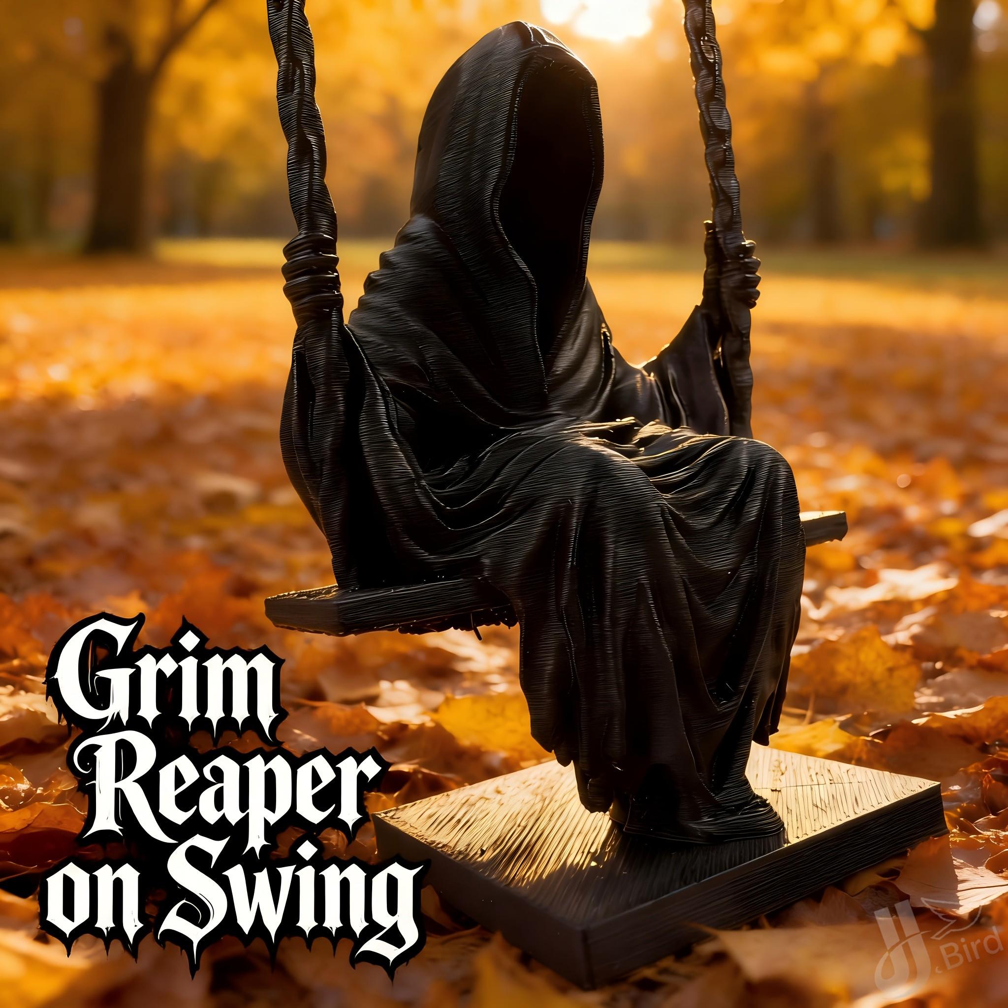 Gothic Style Swing Death Figure Ornament, Collectible Handmade Decorative Piece, Home Bookshelf Desktop Decoration, Creative Art Display