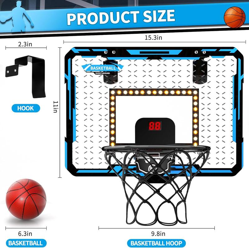Basketball Hoop Indoor , Mini Basketball Hoop with 4 Balls, Basketball Toys
