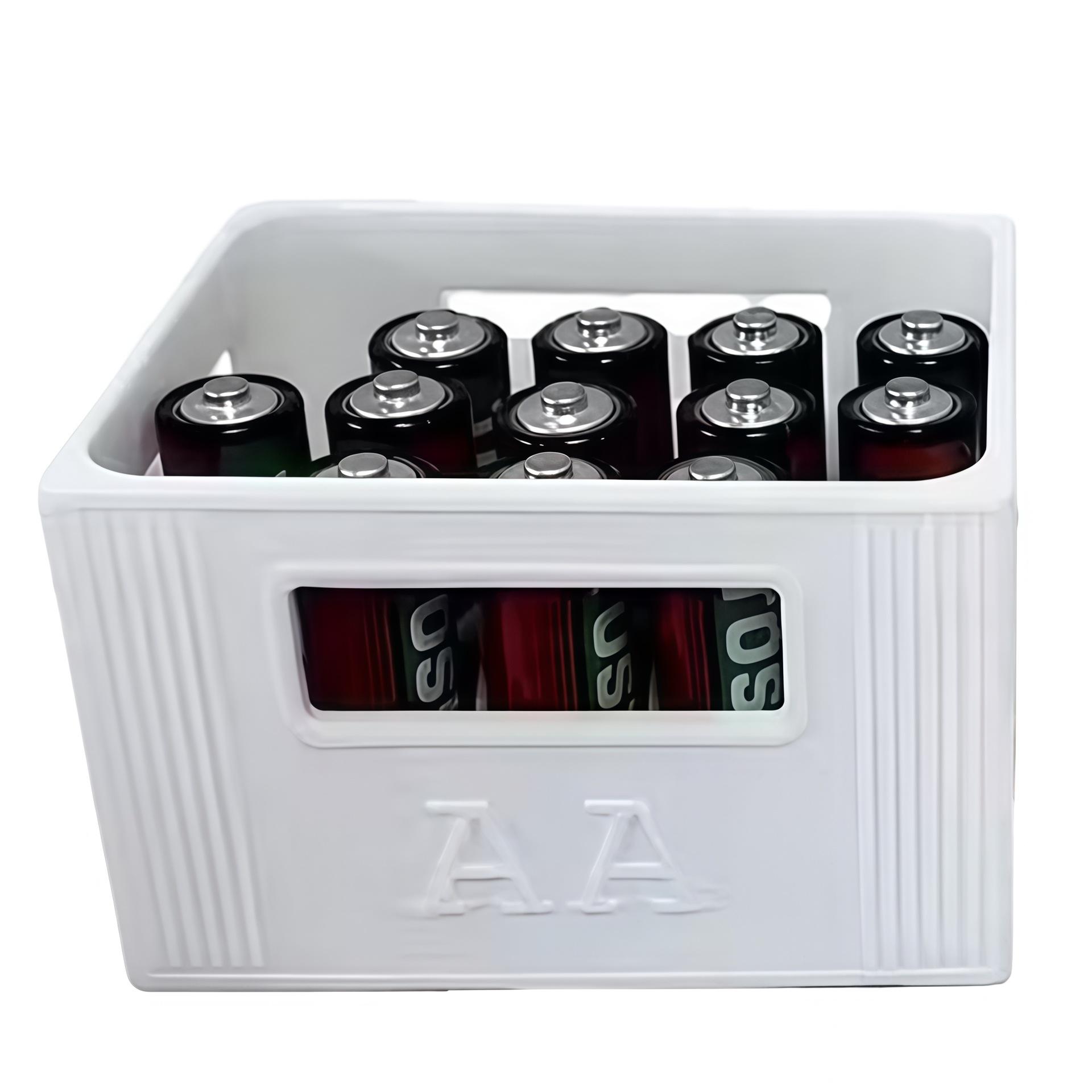 Stackable Battery Storage Box for Aa and Aaa Batteries, Efficient Organizer for Size D and C Batteries, Space-Saving Solution