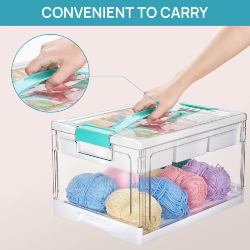 Upgrade Transparent Handmade Storage Box, Multi-Functional Divider for Medicines, Books, Toys, Cosmetics, Easy Access, Home Organization Helper