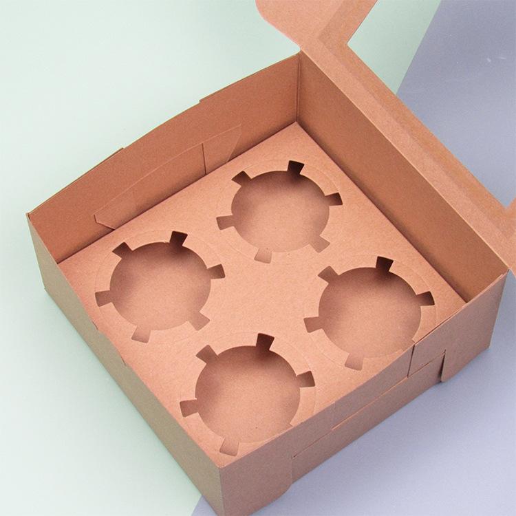 20/15/10/5/1pcs 4/6 Pack Clear Window Muffin Boxes, Kraft Paper Cupcake Containers for Bakery Desserts.needoh.paper plates