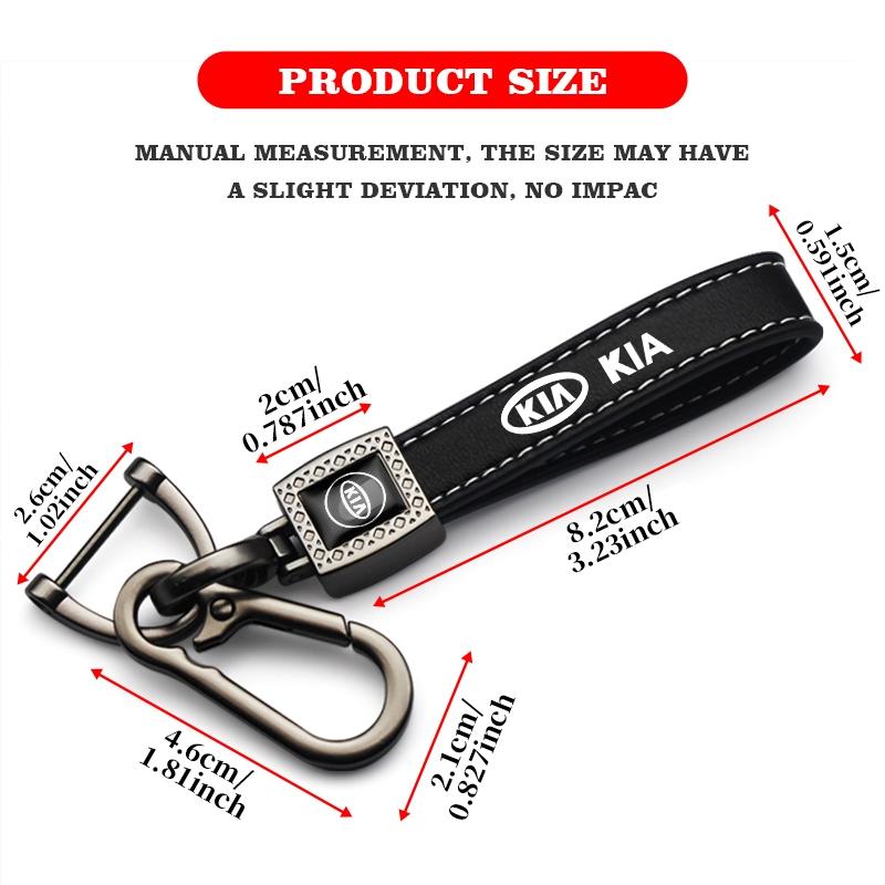 Kia Car Embroidered Keychain with Logo, Stylish Accessory for Kia Owners, Durable & Trendy Design, Perfect Gift Idea