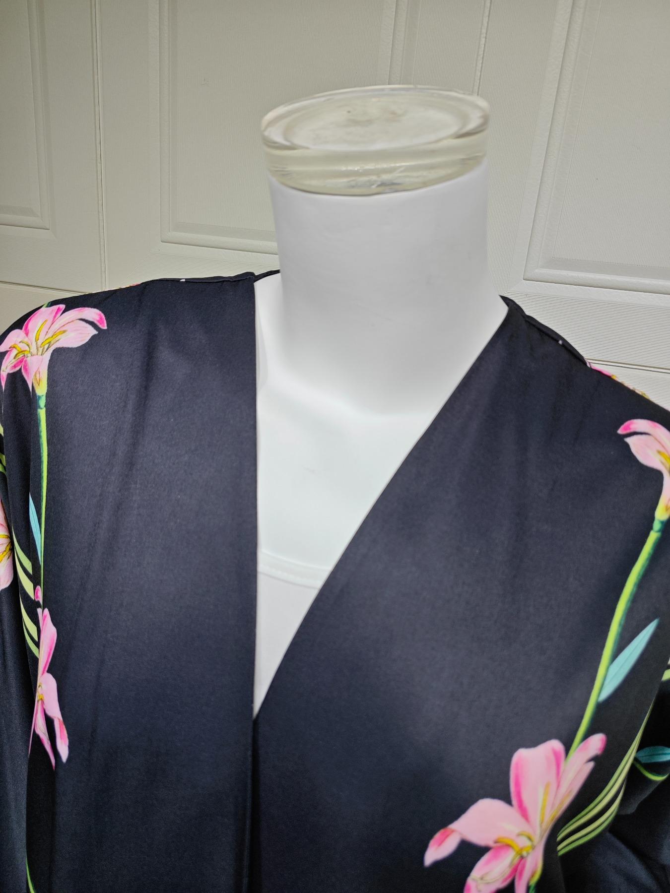 Women's Floral Print Long Sleeve Abaya Set with Hijab, Elegant Casual Islamic Clothing for Daily Wear, Suitable for All Seasons