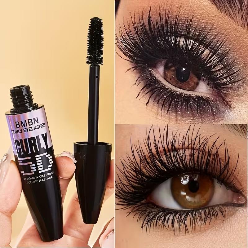 Waterproof 5D Voluminous Lengthening Mascara - Black eyelash growth serum for, suitable for all types of lashes, making them clearer, longer, more curled, clump-free, waterproof, long lasting, and sweat-resistant. a must-have for everyday/party makeup.