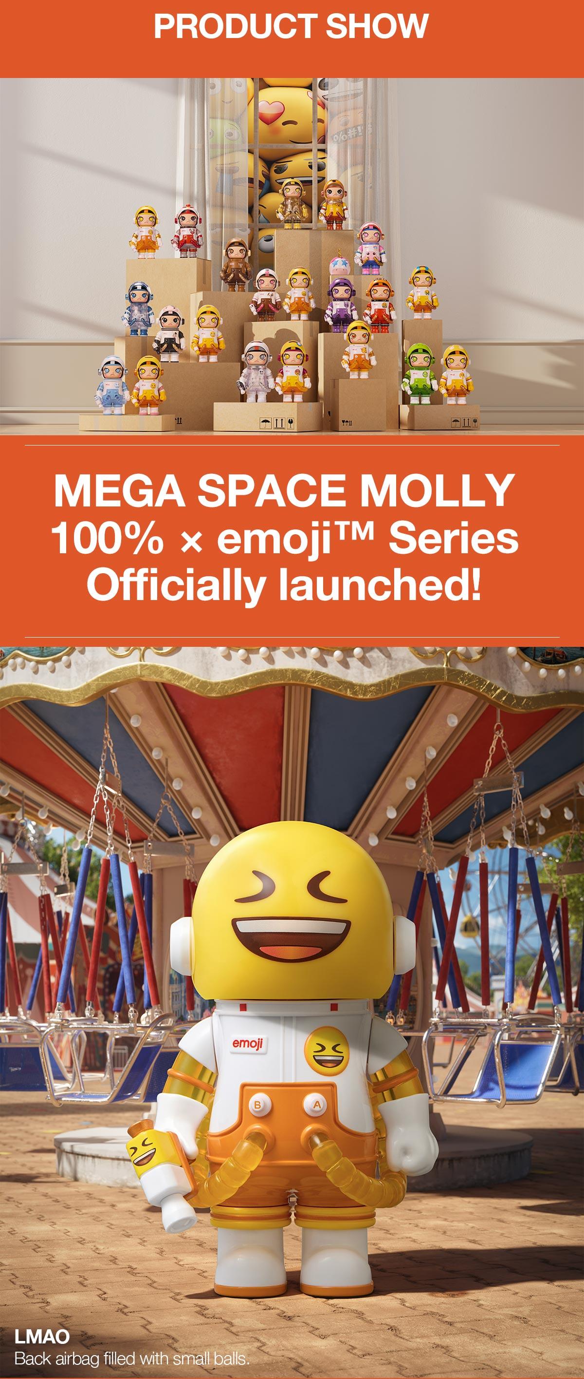 POP MART MEGA SPACE MOLLY 100% × emoji？ Series
