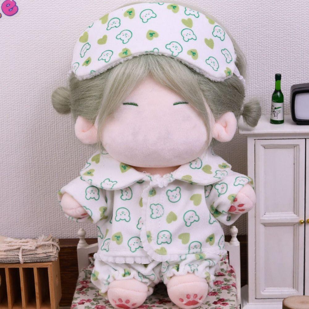 Shirt Shorts Patch Doll Clothes Doll Accessories For Cotton 20cm Doll Pajamas Suit Photo Props Cartoon Mini Blouse Pants Set
