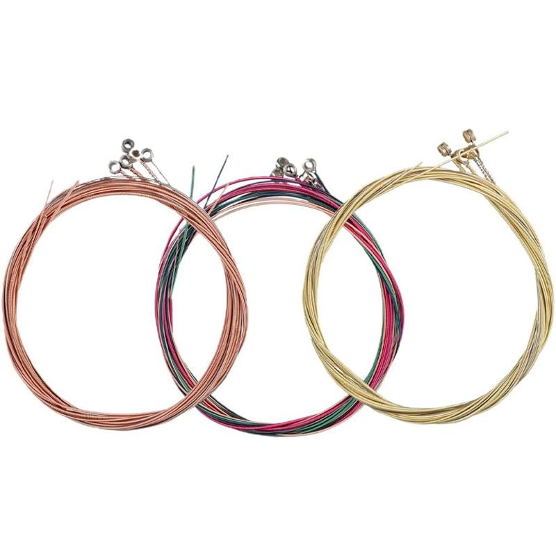 2sets Anti-Tangle Anti-Rust Phosphor Bronze Guitar Strings Set, High-Quality Acoustic Strings, Durable Steel Strings, Multi-Scene Use