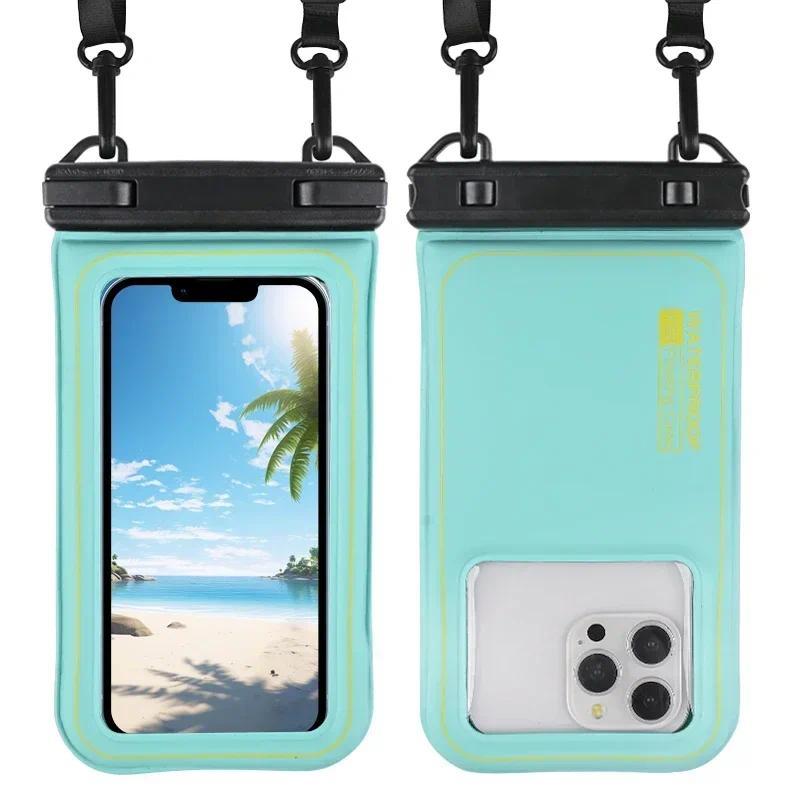 2  PCS Upgrade Sponge Waterproof Phone Bag Universal Crossbody Travel Organizer Bag Swimming Surfing Storage Pouch For iPhone Samsung Xiaomi Google