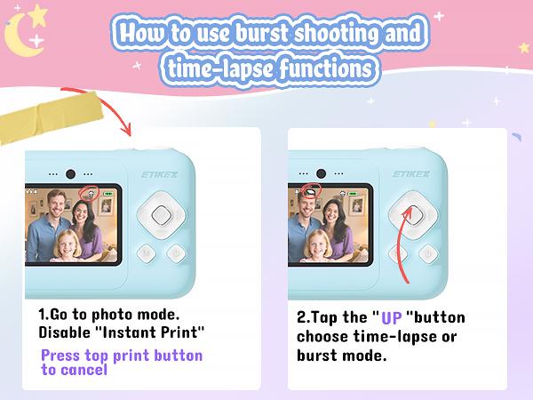 Instant Print Camera for Kids, HD Digital Camera, Christmas Birthday Gifts for Kids, Portable Toy Camera with 32GB SD Card & 3 Rolls Printing Paper