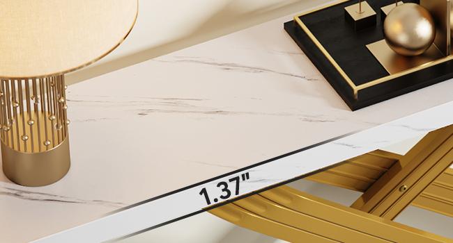 LITTLE TREE 55 Inch Modern Console Table, Faux Marble Gold Entryway Table Behind Sofa Couch, Narrow Rectangular Sofa Table for Living Room, Bedroom, Front Hall, Hallway LITTLE TREE 55 Inch Modern Console Table, Faux Marble Gold Entryway Table Behind Sofa Couch, Narrow Rectangular Sofa Table for Living Room, Bedroom, Front Hall, Hallway