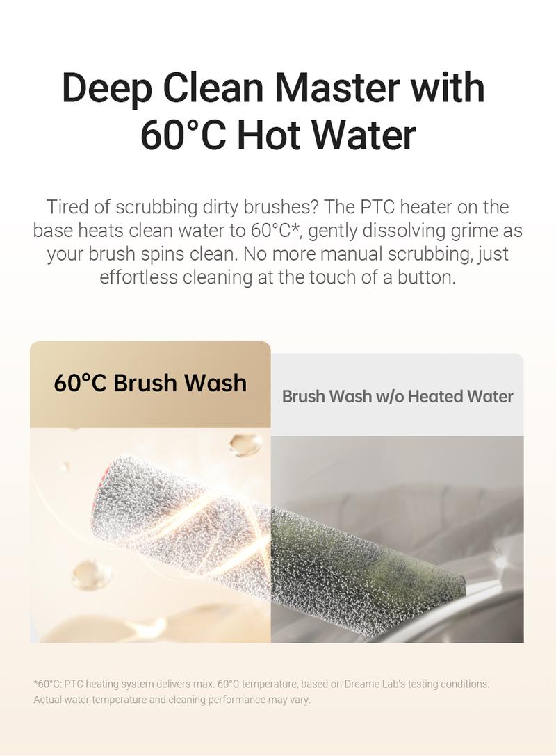 DREAME H14 / H12 Pro FlexReach Vacuum Mop, Wet and Dry Vacuum, 180° Lie-Flat Cordless Vacuum Mop Combo, 140°F Brush Washing, Fast Hot Air Drying in 5 Mins, Great for Sticky Steam Messes Cleaner Self Cleaning System Deep Cleaning Machine