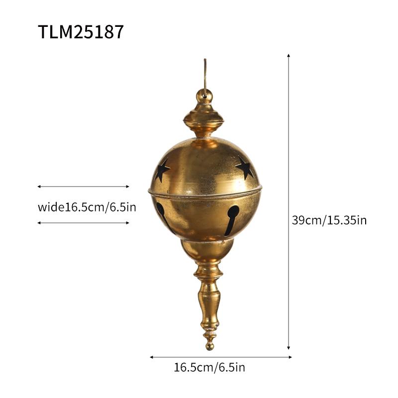 Retro Outdoor Wind Chime Wall-Mounted Decorative Item, Vintage Garden Hanging Ornament, American-Style Courtyard Bell Decoration