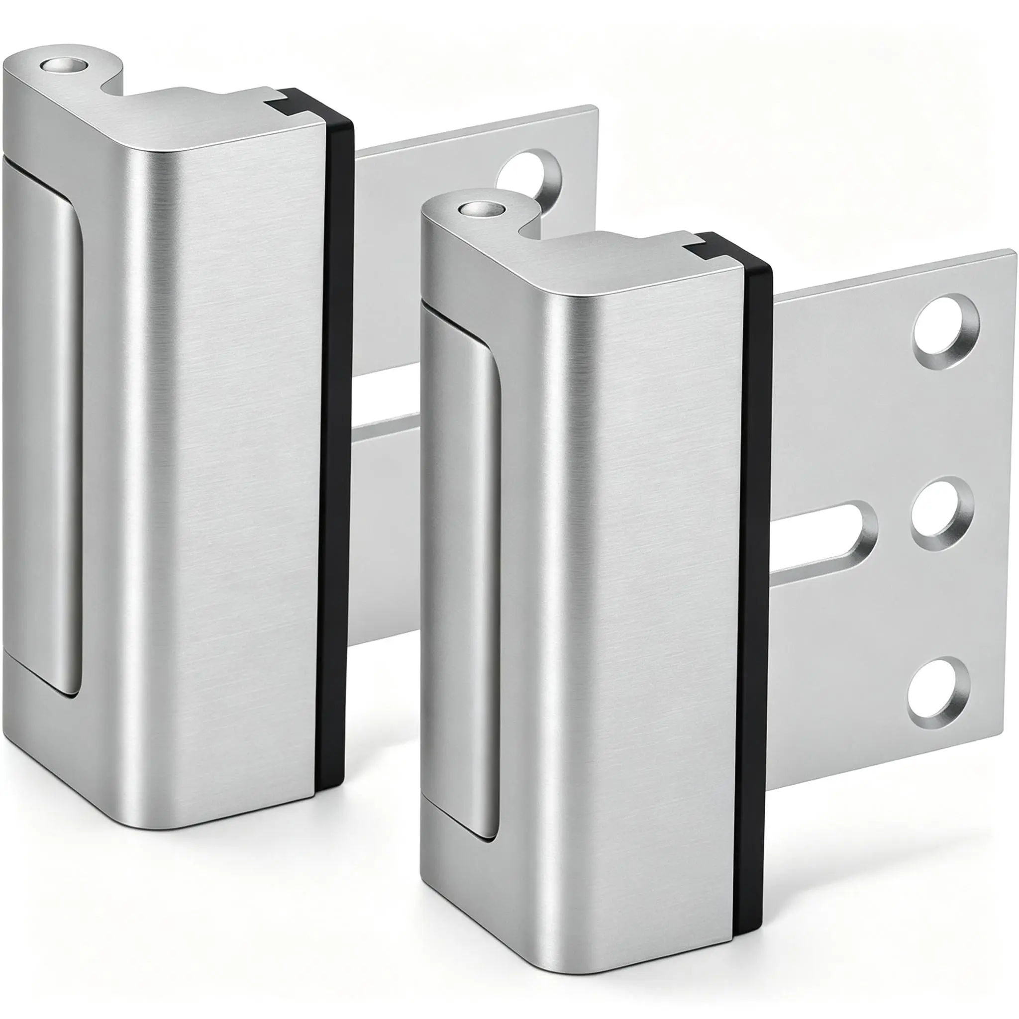 Metal Door Reinforcement Locks (1-Pack/2-Pack Options), Upgraded 800lbs-Force Heavy Duty Durable Lockable Latches & Bolts, Reinforced Door Lock Security System, Easy Installation, Precision Threaded Spring-Loaded, Home Burglary Protection for Solo Living
