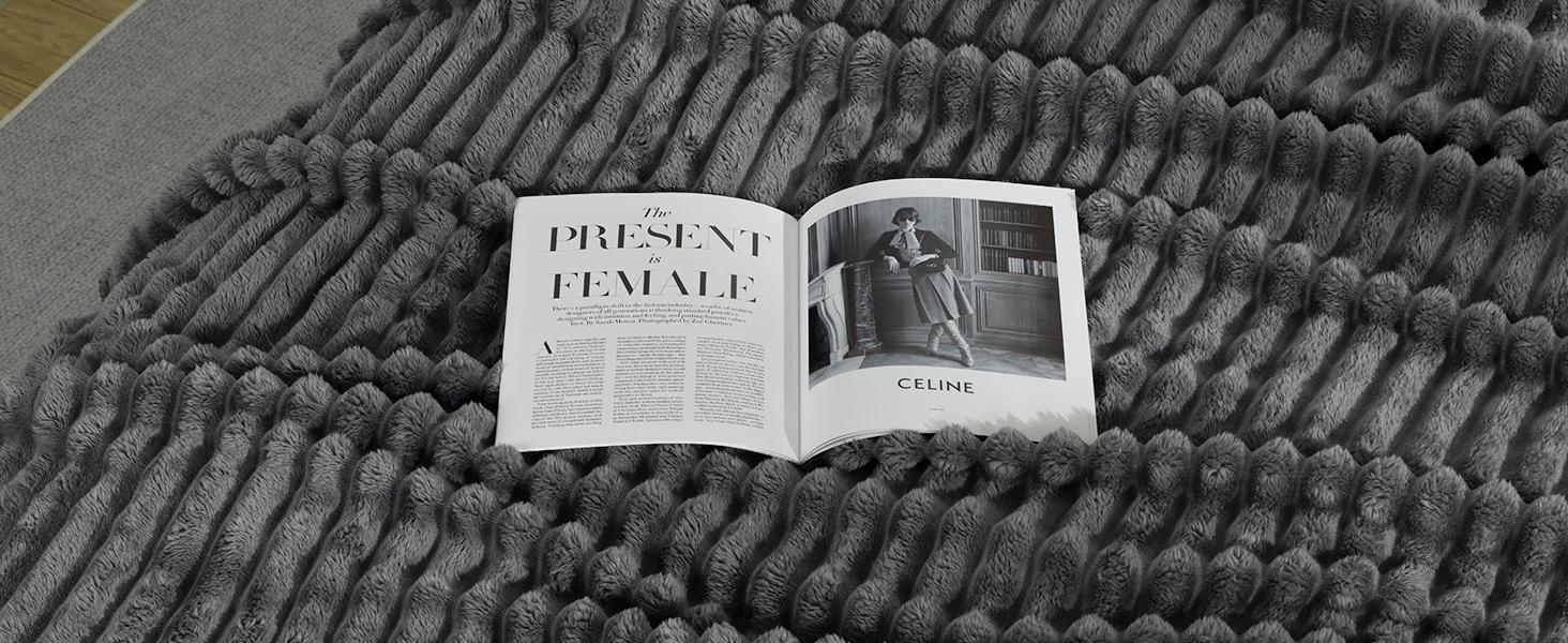 【VALUXE】 Soft & Cozy Striped Flannel Fleece Blanket – Fluffy Home Throw for Cozy Nights, Home Decor & Christmas Gift Ideas