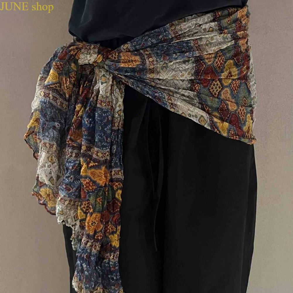Adjustable Ethnic Boho Coin Tassel Waist Scarf-Hip Wrap Belt for Adults, Multi Colors Multi-Functional Retro Waist Chain, Casual Dance Belt for Belly Dance Performances & Daily Streetwear Fashion Matching
