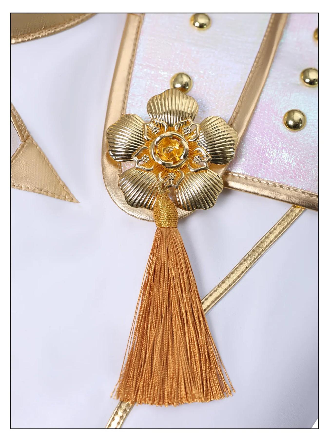 Kpop Demon Hunter Zoey Cosplay Costume Wig Huntrix Zoey White Suit Korean Wave Superstar Idol Performance Set Halloween Carnival