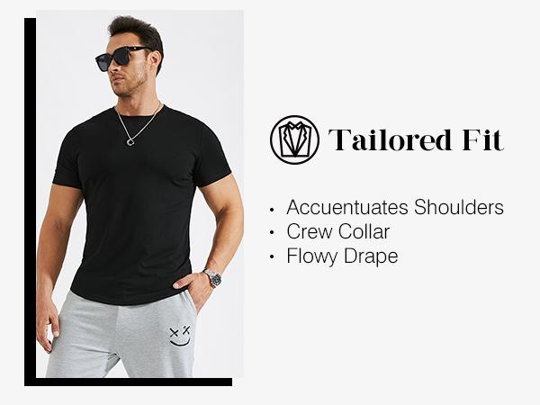 JMIERR Mens 3 Pack Cotton Hipster Hip Hop Longline Crewneck T-Shirt,Menswear Casual Tshirt Tops,TikTokShopfalldealsforyou