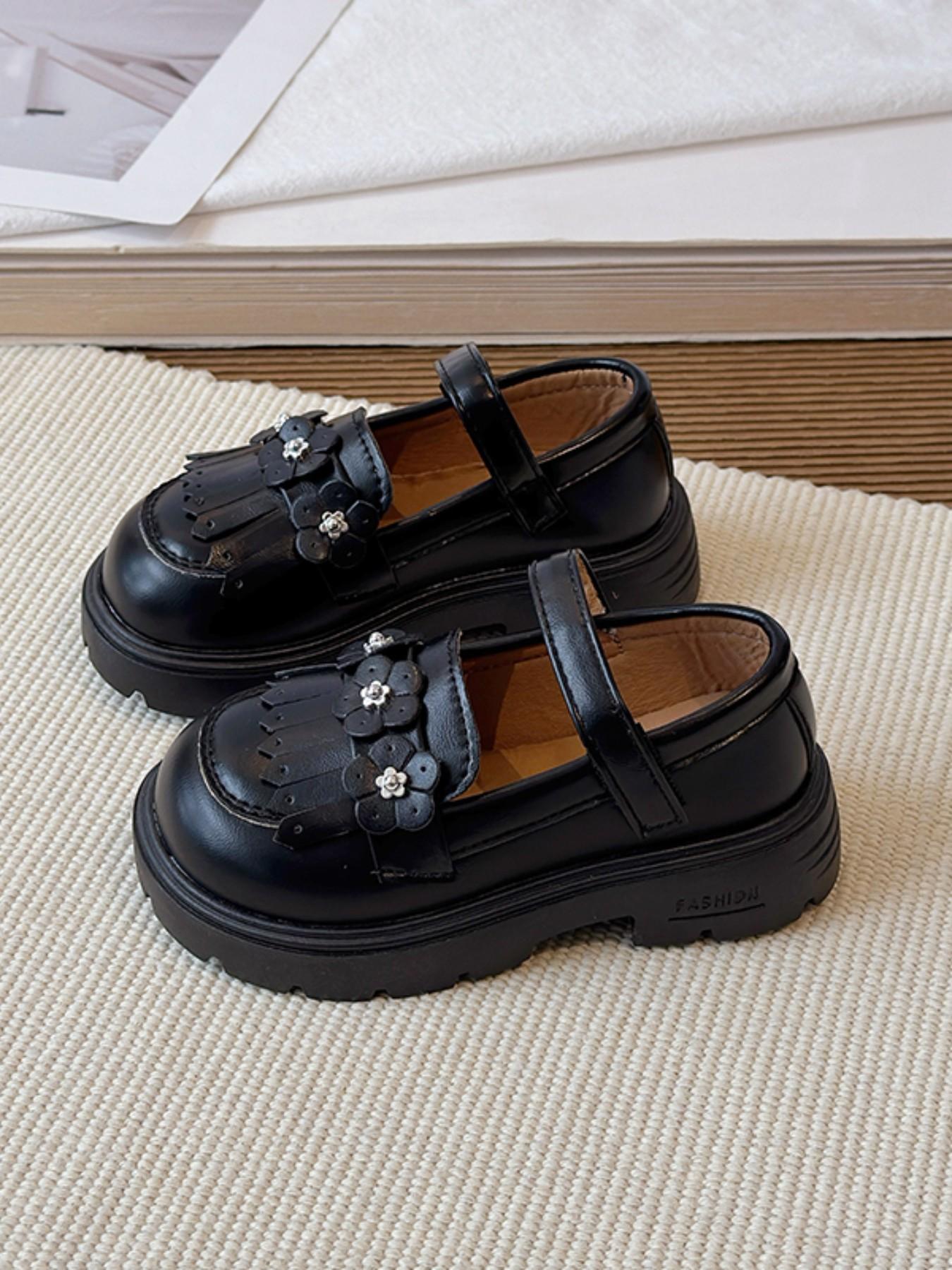Vintage British Style Girls' Thick Sole Mary Jane Shoes, Perfect for Daily Wear, School Uniforms, Formal Occasions, Spring & Fall
