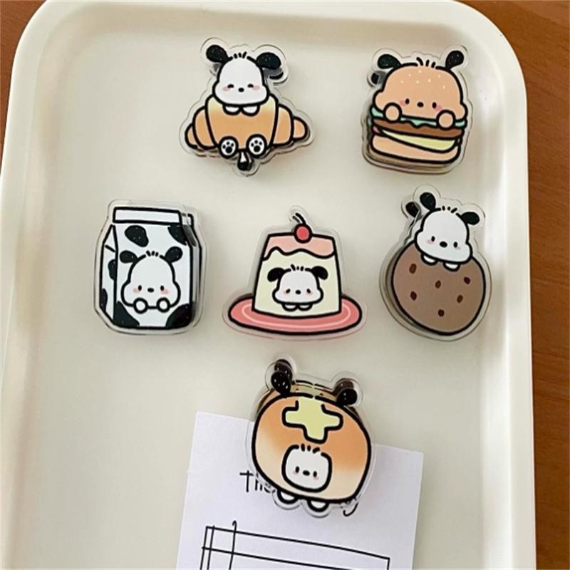 Sanrio Random 1/2/piece Pacha Dog Sealing Clip, High-Value PP Clip, Multifunctional Folder for Girls & Students, Travel Accessories
