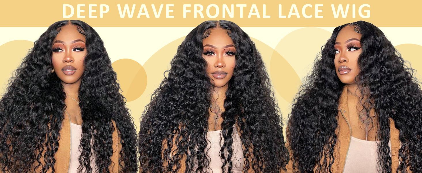 2026 TikTok Shop Deal Chocolate Brown Deep Wave Lace Front Wigs Human Hair 180 Density 13x6 HD Lace Frontal Wigs Curly Human Hair Brown Glueless Wig For Women Pre Plucked with Natural Hairline Valentine's Day Gift