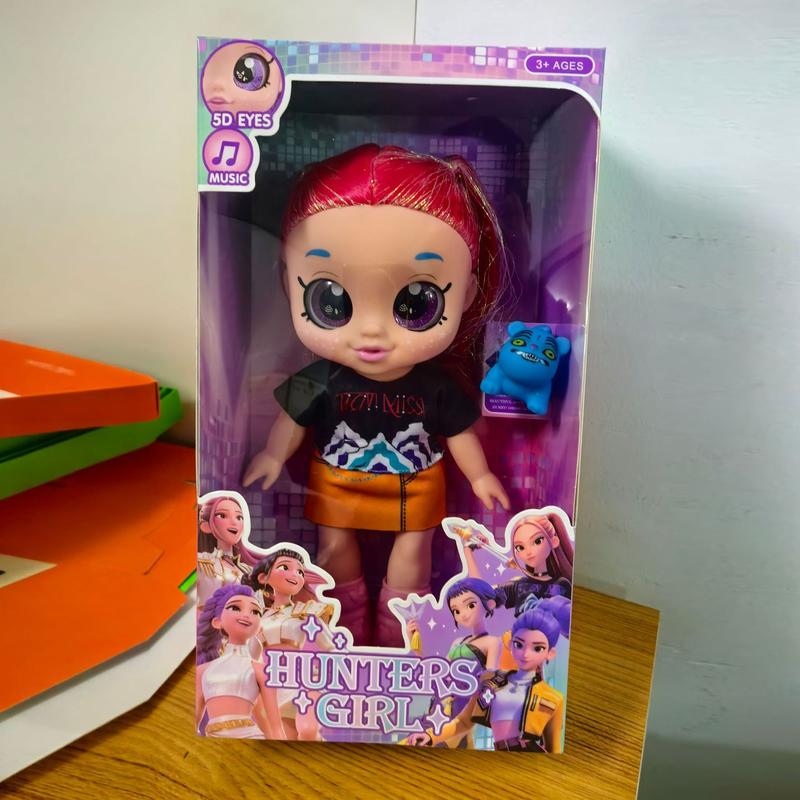 Cute K-Pop Dolls Role Play Toy, Rumi Mira Zoey Character Figure, Kids Collectible Desk Display, Fan Favorite Gift