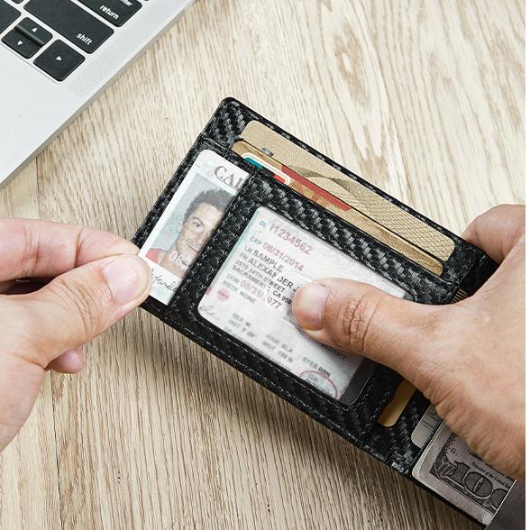 ZOVYRON Airtag Wallet for Men, Smart Wallet Leather Wallet Credit Card Holder with Airtag Holder