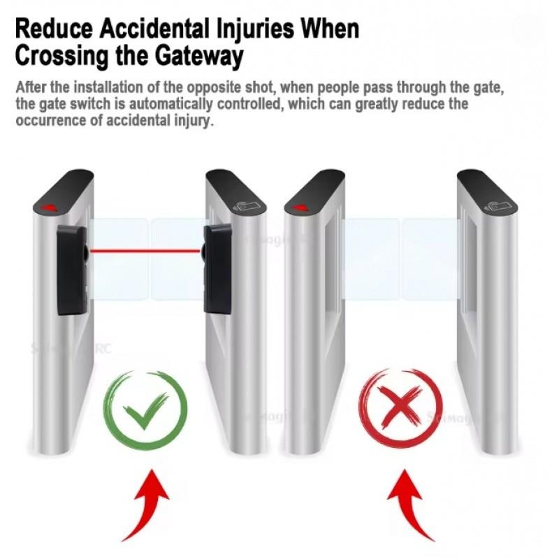 Ac/dc 12V 24v Waterproof Active Optical Single Beam Infrared Sensor Garage Door Transmitter Detector, Durable & Reliable Performance