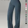 【Black Friday】Women's Plain Loose Straight Leg Pants, High Waist Sporty Casual Sweatpants with Pockets, Daily Wear, Breathable Athleisure Bottoms (Fits Small - Size Up Recommended)