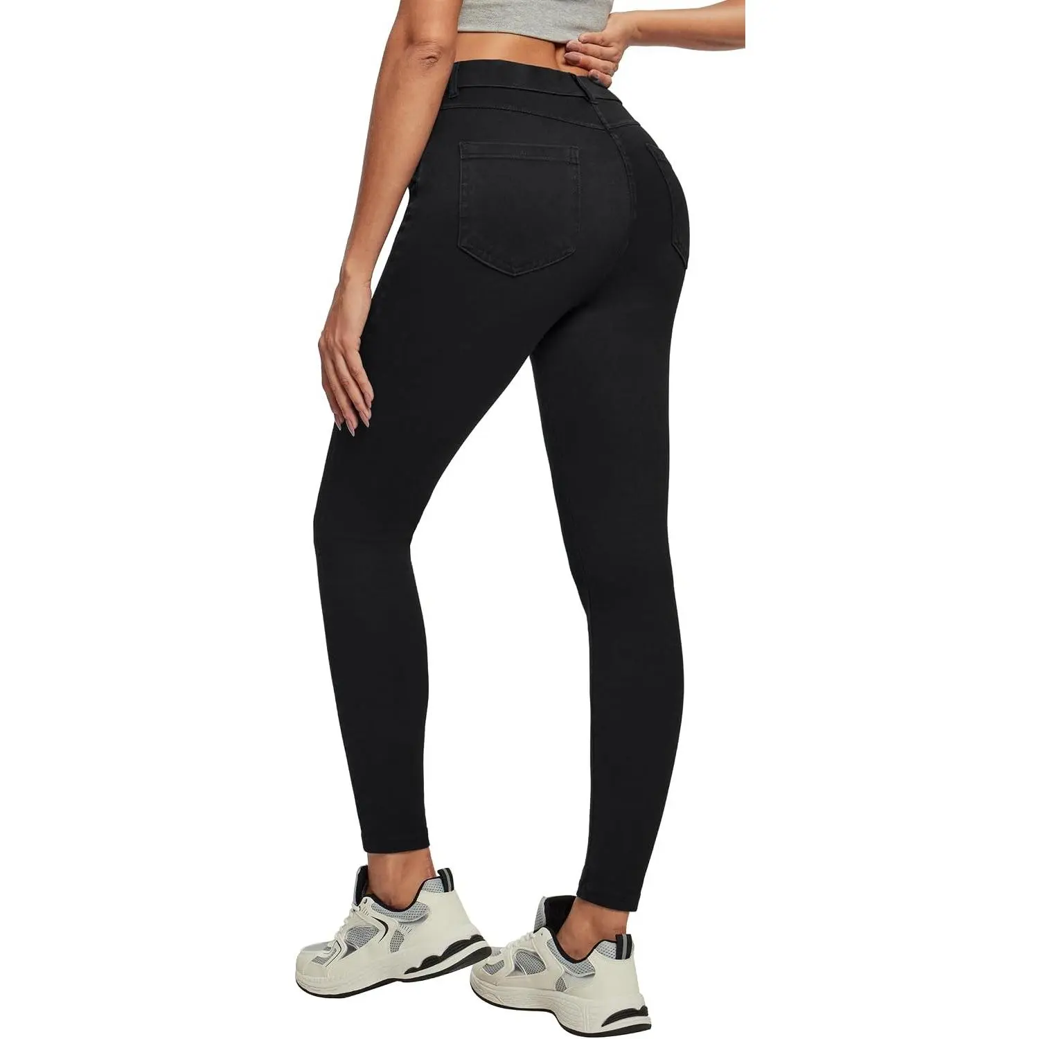 Women's High Waist Stretchy Skinny Jeans Pull On Jeggings Denim Leggings with 4 Pockets, Tummy Control, Butt Lifting, Elastic Waist, Casual Sweatpant Jeans for Work and TravelGift