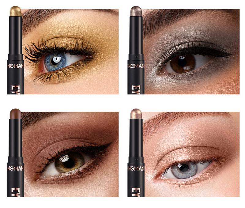 Cream Eyeshadow Stick Gift Set, 8 PCS Soft Smooth Matte Earth & Bright Metal Color Contour Sticks, Waterproof & Long-Lasting