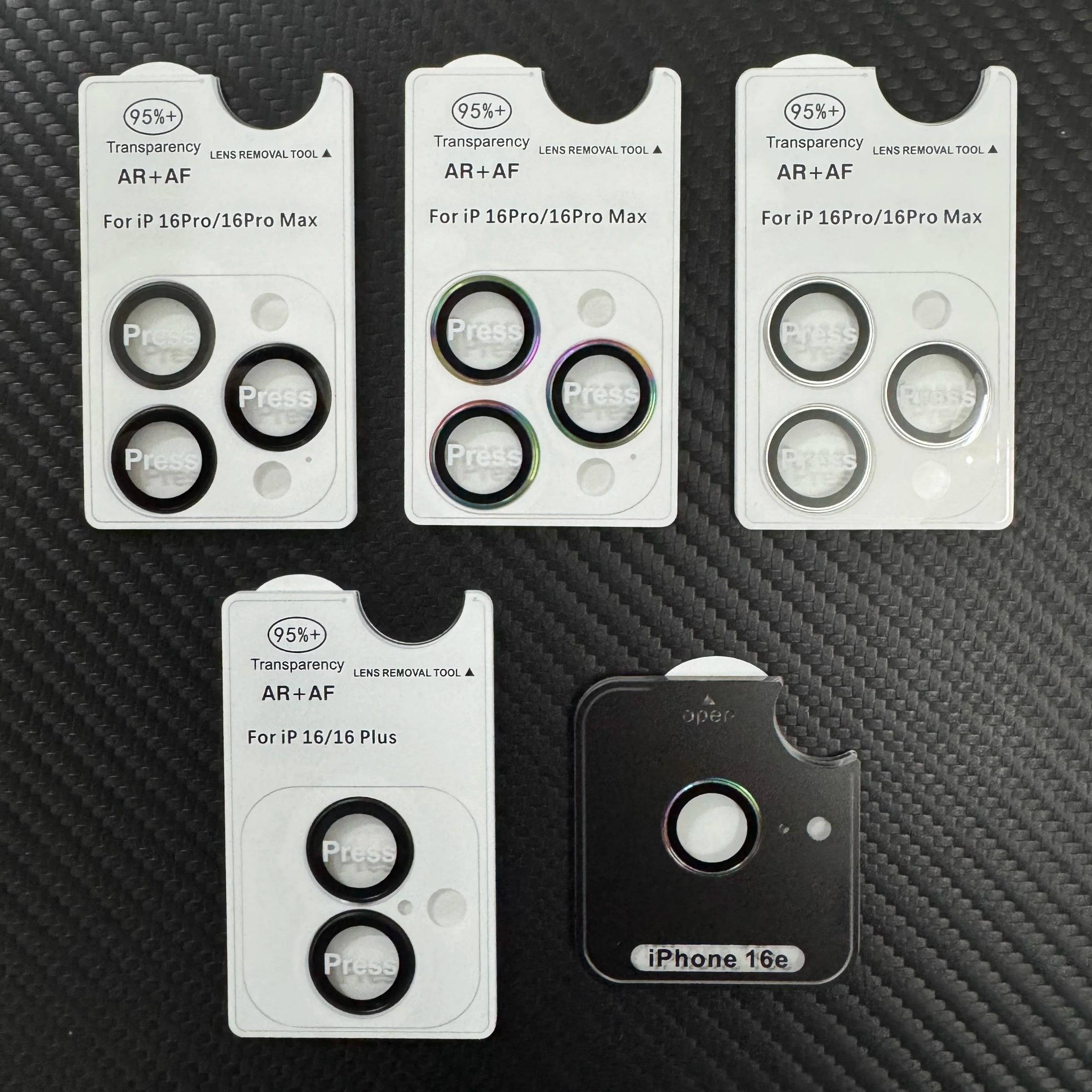 Eagle Eye Mobile Phone Lens Ring for Apple iPhone Air/17/16/15/14/13 Series, Full Coverage Camera Protection, Metal Lens Circle + 9h Tempered Glass Film