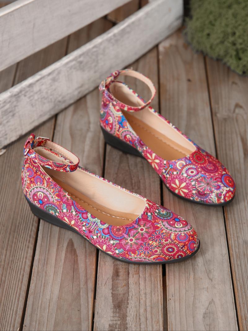 Soft Wedge Shoes for Women, Stylish Closed-Toe Design in Faux Suede, Comfort Style for Day or Night Wear