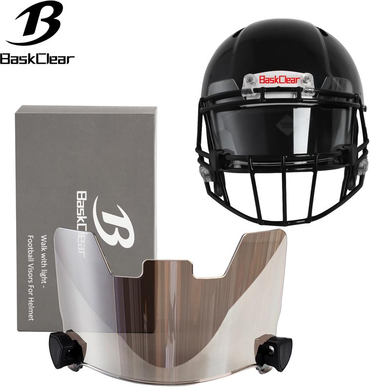 ClearSilverFootball Visor - Football Visors for Helmet - Anti-Fog, Scratch Resistant Clear Visor Football Face Shield - Football Helmet Visor Fits Adult & Youth Football Helmets